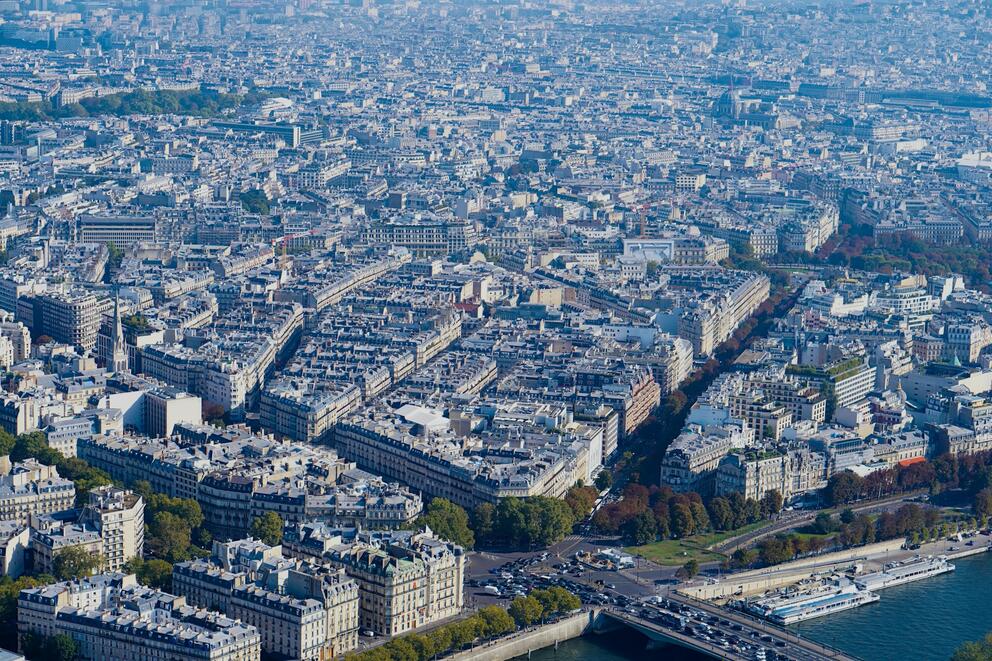 Vue aérienne ville